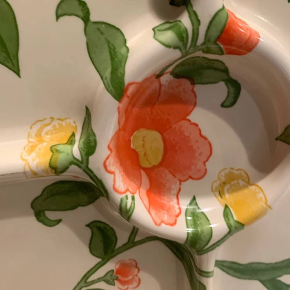 Vintage Floral Appetizer Plater